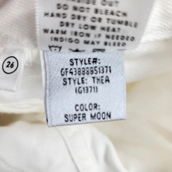 GRLFRND Zipper Front Thea Denim High Rise Straight Jeans In Super Moon Size 26 - Picture 4 of 5